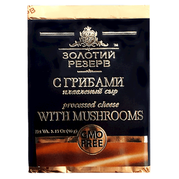 ZOLOTOY REZERV PROCESSED CHEESE MUSHROOM , UKRAINE, 70G
