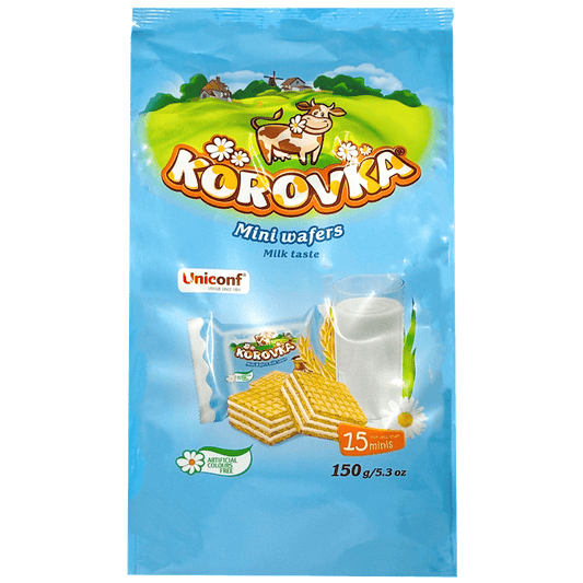 MINI WAFERS MILK FLAVOR 150G "KOROVKA"