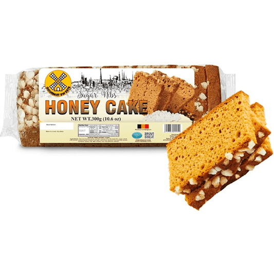 HONEY CAKE W SUGAR NIBS 300G  GOURMET SWEETS