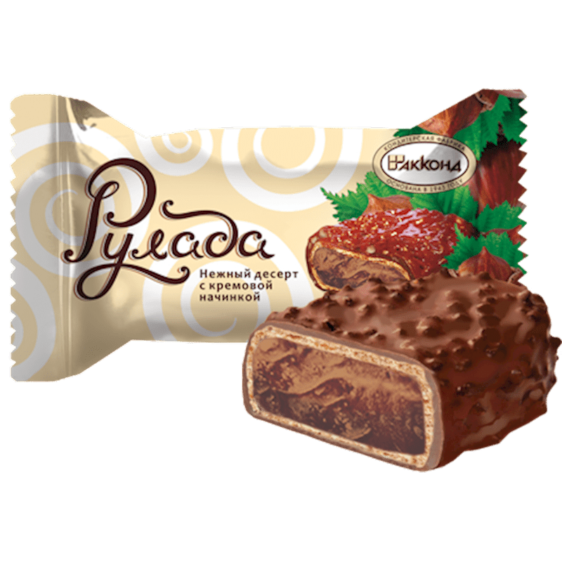 AKKOND DESSERT  RULADA  W/HAZELNUT LOOSE 2KG (BOX)