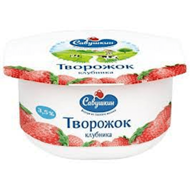 SAVUSHKIN Curd Dessert STRAWBERRY 3.5% 120gr