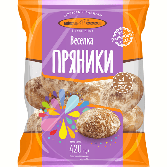 KIEVHLEB GINGERBREAD  RAINBOW , UKRAINE, 420G