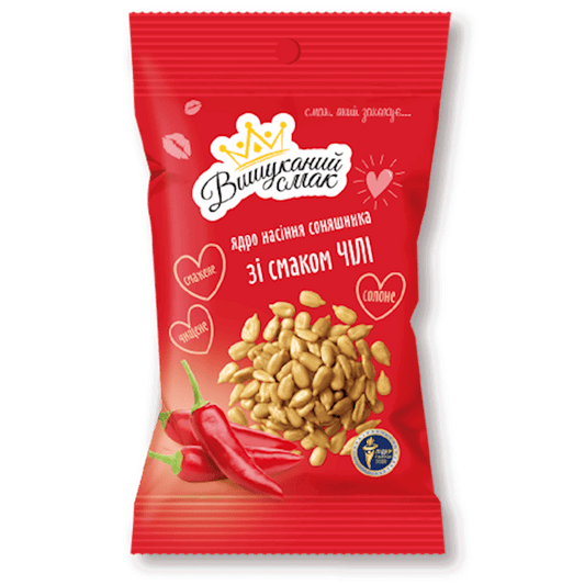 SUNFLOWER SEEDS KERNELS W/CHILI FLAVOR 80GR "VSMAK"