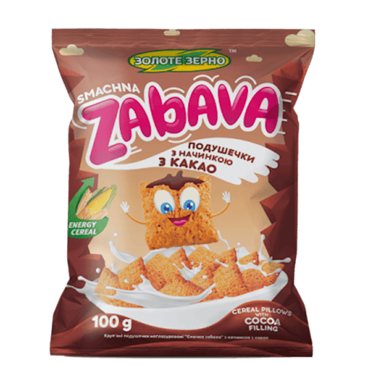 SNACK PODUSHECHKI CHOCOLATE FILLING 100G ZOLOTOE "SMACHNA ZABAVA"