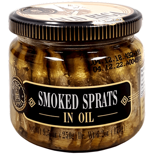 OLD RIGA Kosher Smoked Sprats in Oil(glass jar) 250g