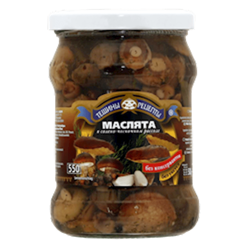 Mushrooms in BRINE 550 ml Maslyata Teschini Recepti