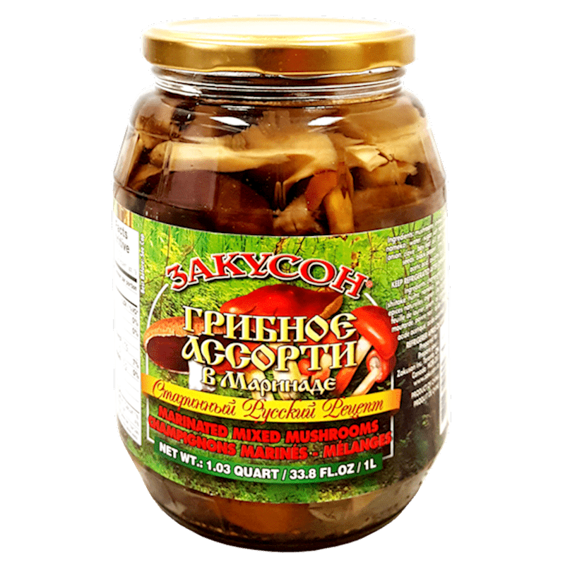 ZAKUSON MARINATED MIXED MUSHROOMS, 1L