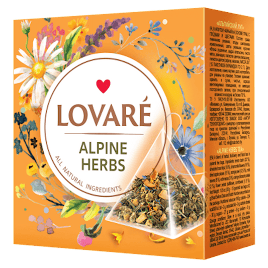 LOVARE TEA HERBAL  ALPINE HERBS  PYRAMIDS 15 TB