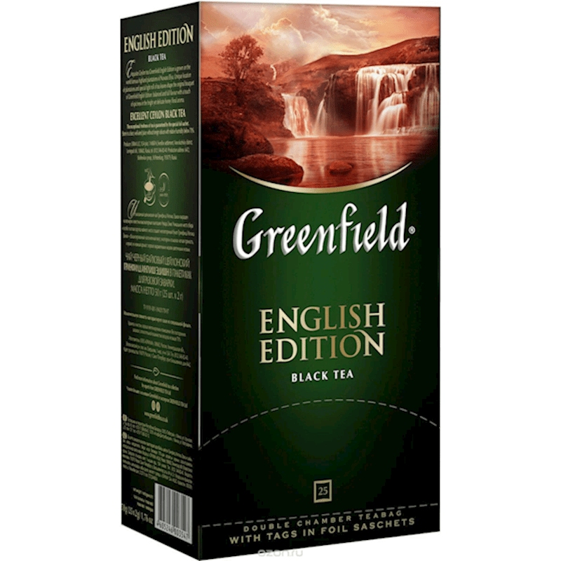 GREENFIELD BL.TEA ENGLISH EDITION 25TB