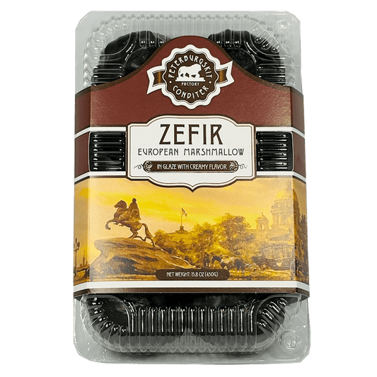 PETERBURGSKIY CONDITER FACTORY Zefir ''Cream'' Chocolate Glazed, 450g