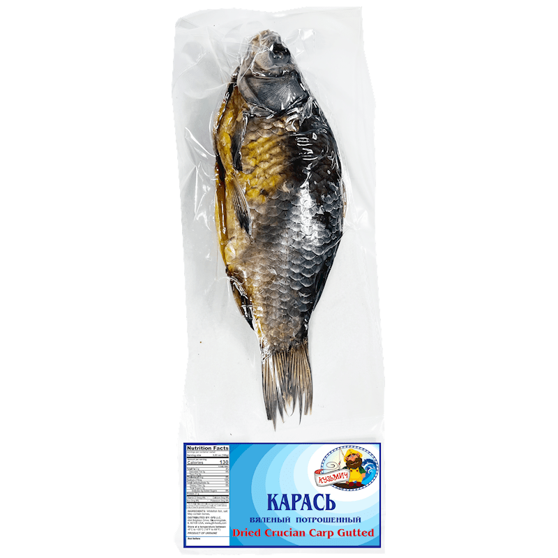 DRIED GUTTED CRUCIAN CARP (KARAS) V/P ~7LBS CASE KUZMICH