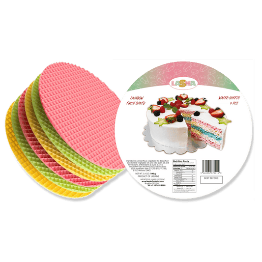 WAFER LAYERS ROUND VESELKA "RAINBOW" 100G LASKA