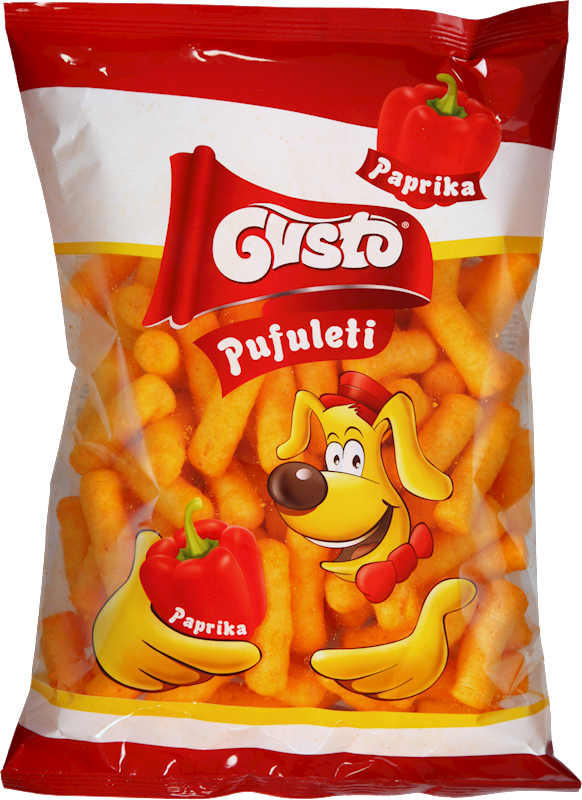 GUSTO MAIS SNACK CORN PUFFS W/ PAPRIKA 80G