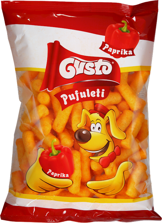 GUSTO MAIS SNACK CORN PUFFS W/ PAPRIKA 80G