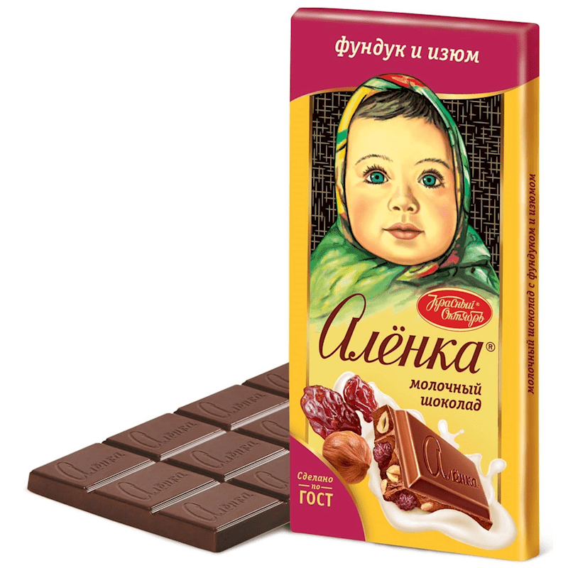 ALENKA  W/HAZELNUT & RAISIN 90GR