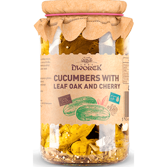 Dworek Marinated Pickles Oak Leaf&Cherry 900g