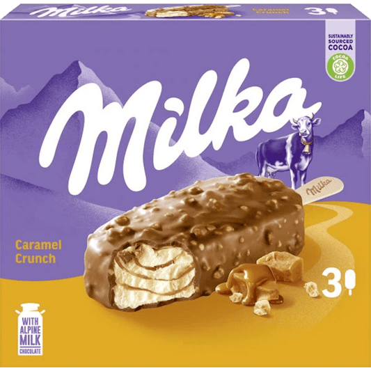 ICE CREAM "CARAMEL CRUNCH , GERMANY, 3X62G MILKA