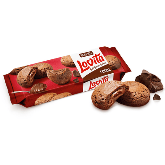 BUTTER COOKIES WITH COCOA-CREAM FILLING 127GR  LOVITA