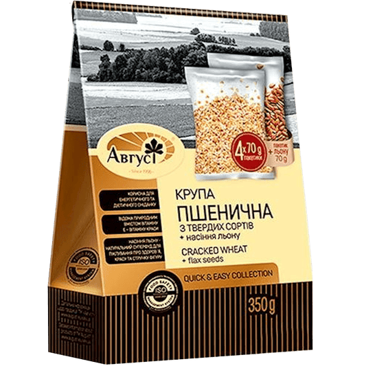 AUGUST BOIL-IN-BAG DURUM WHEAT WITH FLAX SEED 350G