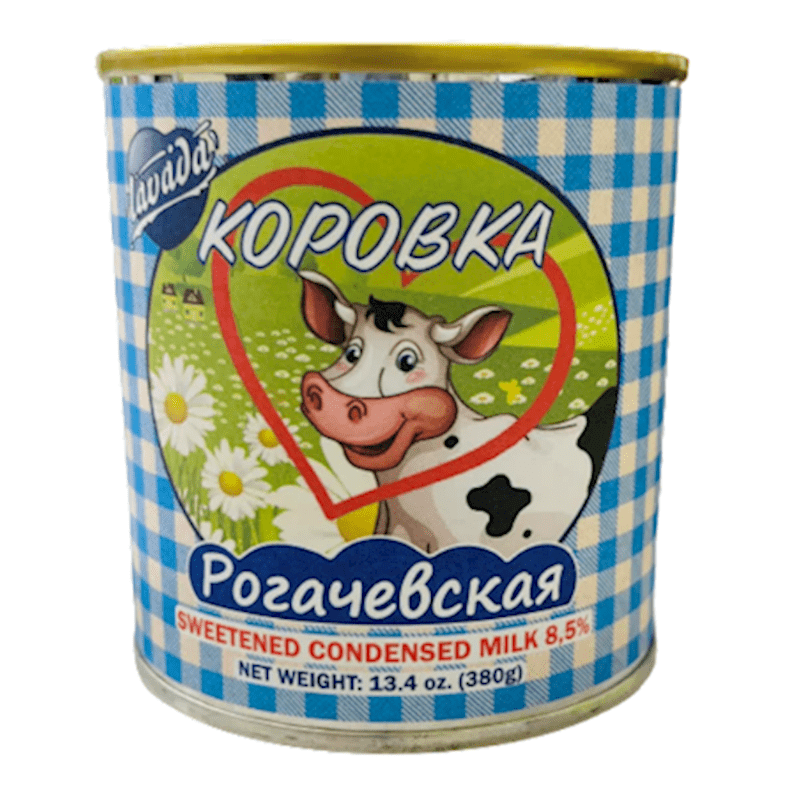 ROGACHEV KOROVKA CONDENSED MILK W/SUGAR 8.5% 380GR