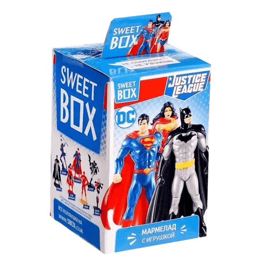 SWEET BOX  JUSTICE LEAGUE  GUMMIES + TOY 10G