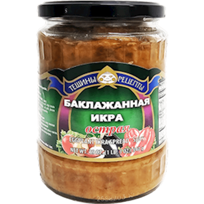 Tescheni Recepti Salad Eggplant Pate HOT Kosher 580 ml TR