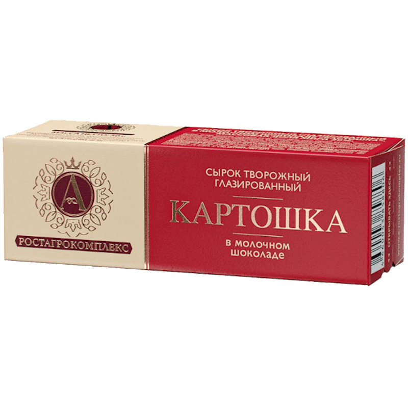 A.ROSTAGROKOMPLEKS CHEESE BAR KARTOSHKA IN MILK CHOCOLATE 20% 50G