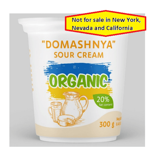 ORGANIC "DOMASHNYA" SOUR CREAM 20% 300GR ORGANIC MILK