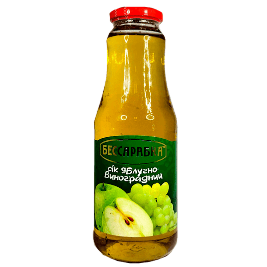 BESSARABKA JUICE APPLE & GRAPE, UKRAINE, 1L