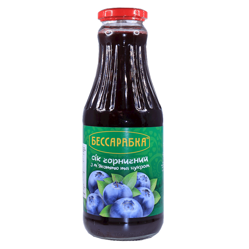 BESSARABKA JUICE BLUEBERRY WITH PULP, UKRAINE, 1L