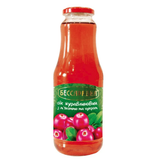 BESSARABKA JUICE CRANBERRY WITH PULP, UKRAINE 1L