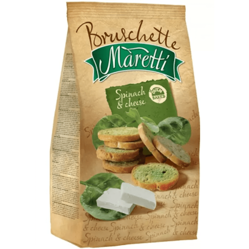 BRUSCHETTE SPINACH AND CHEESE 70 GR