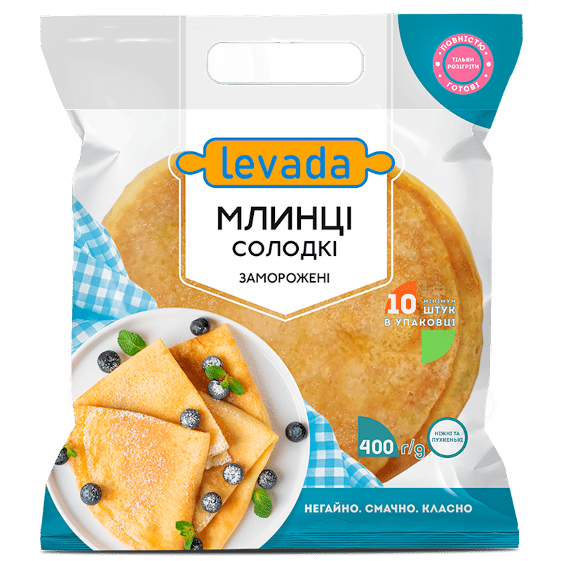 LEVADA CREPES (BLINCHIKI) SWEET FROZEN PANCAKES 400GR.