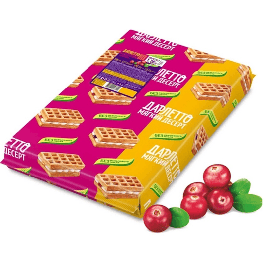 DARLETTO SOFT WAFERS W/CRANBERRY & CREAM 288GR