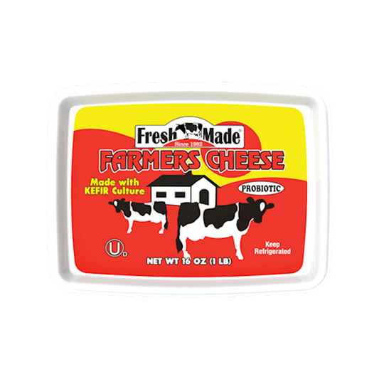 FRESH MADE FARMER CHEESE PLAIN 16 OZ.