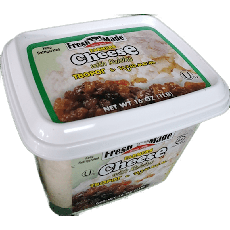 FRESH MADE Farmer Cheese Raisins 16 oz