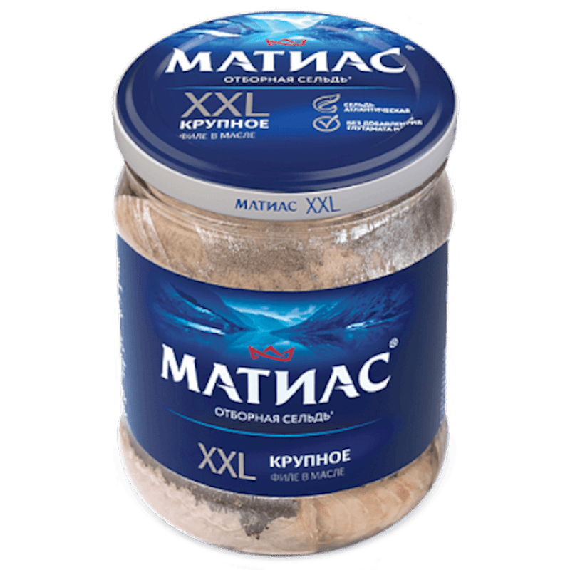 MATIES HERRING FILLET ORIG 450 GR GLASS