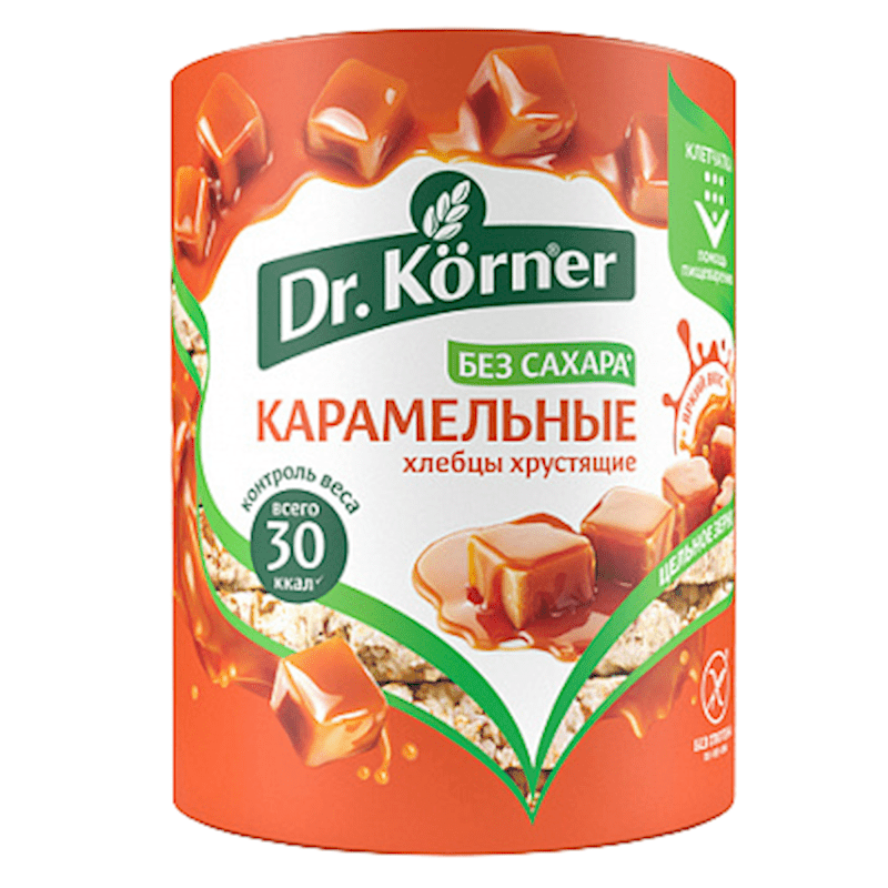 HLEBTSI DR.KORNER CORN RICE W/CARAMEL 90g.