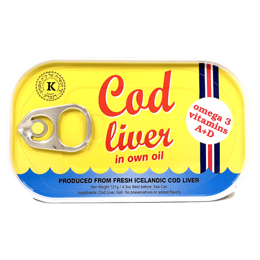 ICELAND KOSHER COD LIVER EO, ICELAND, 121G