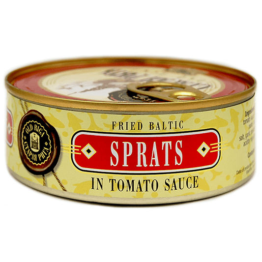 KOSHER FRIED BALTIC SPRATS IN TOMATO SAUCE 240 GR OLD RIGA