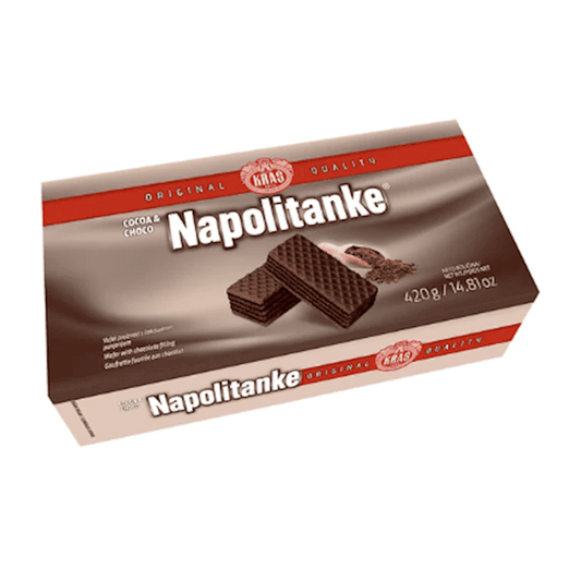 KRAS WAFERS NAPOLITANKE COCOA & CHOCO CREAM FILLED 420g.