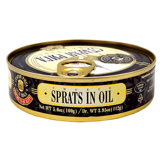 OLD RIGA KOSHER SMOKED SPRATS IN OIL E/O, LATVIA, 160G