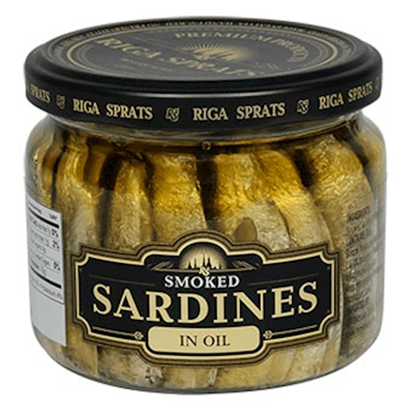 OLD RIGA Smoked Sardines in Oil (glassjar) 250g