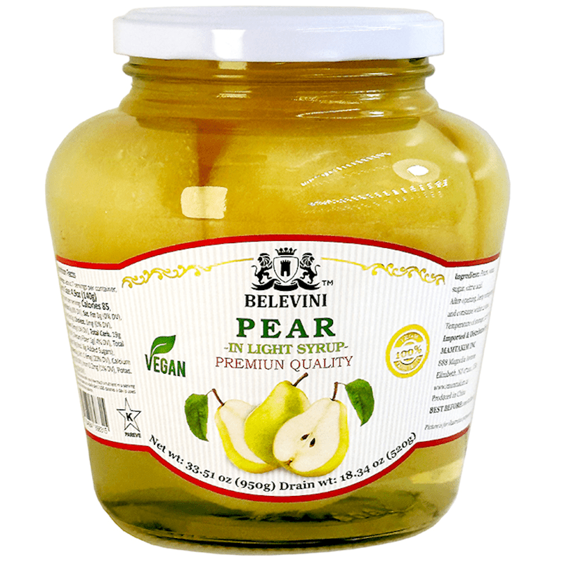 PEAR COMPOTE IN LIGHT SYRUP 33.51OZ (950G)