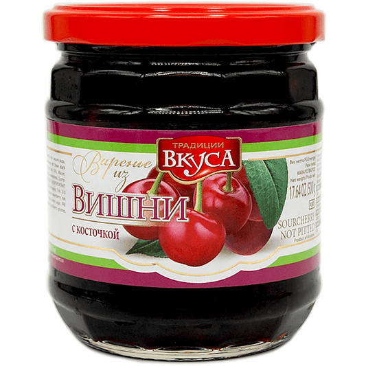 PRESERVE SOUR CHERRY NOT PITTED 500GR. TRADIZII VKUSA