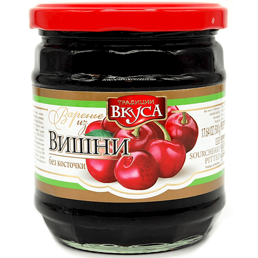 PRESERVE SOUR CHERRY PITED 500GR. TRADIZII VKUSA