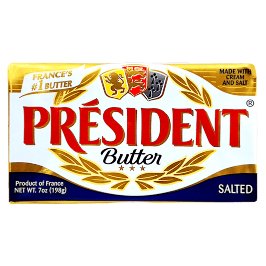 PRESIDENT BUTTER  PRESIDENT  SALTED, FRANCE, 7OZ