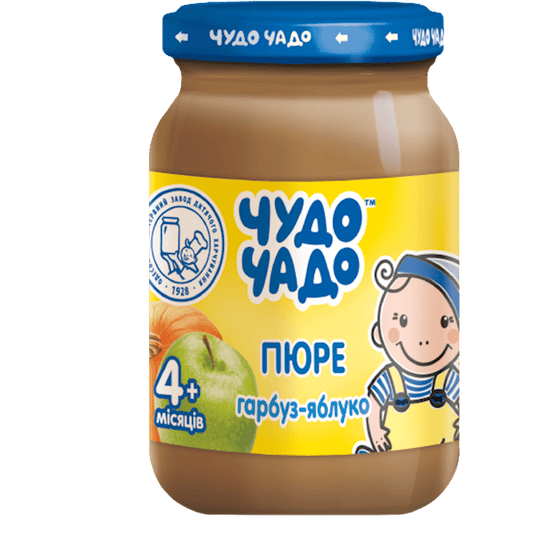 PUREE FOR BABY APPLE & PUMPKIN FROM 4 MONTHS 170GR CHUDO CHADO UKRAINE