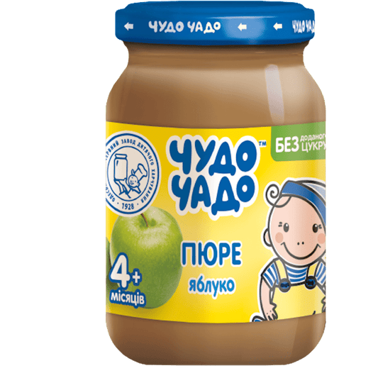 PUREE FOR BABY W/APPLE FROM 4 MONTHS 170GR CHUDO CHADO UKRAINE
