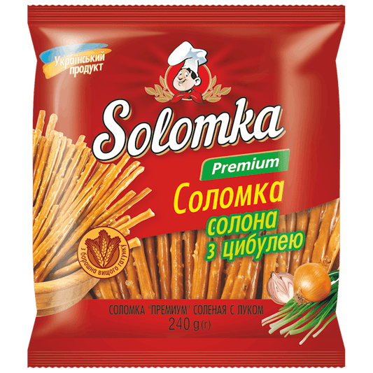 SOLOMKA SALTED W/ONION BREADSTICKS PREMIUM, 240G, UKRAINE